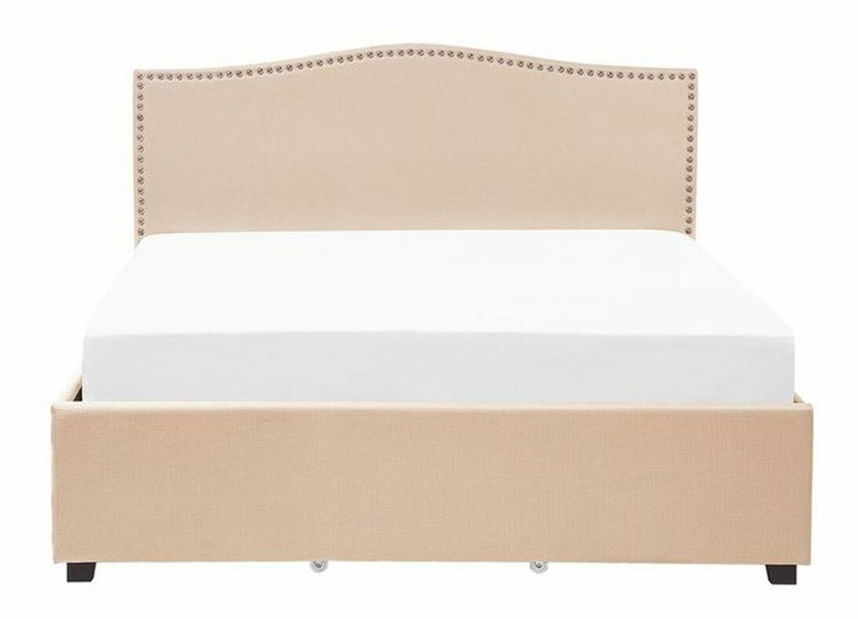 Manželská posteľ 180 cm MONTHY (s roštom a úl. priestorom) (béžová)
