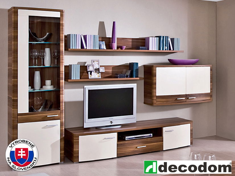 Obývacia stena Decodom Ronco K 62 slivka + lesk vanilka