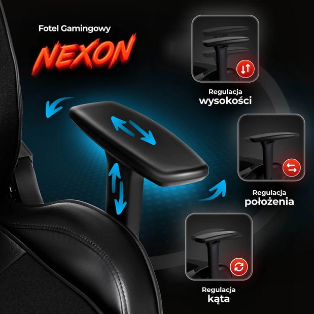 Felső fotel Nutrida (fekete + fehér) 