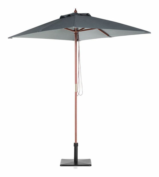 Záhradný slnečník 144 cm FLAME (drevo) (tmavosivá)