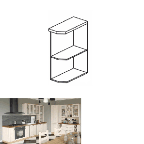 Dolná kuchynská skrinka, rohová Regnar D25PZ/P sosna nordická /dub divoký (P)
