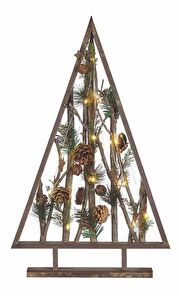 Decorațiuni cu LED-uri pentru bradul de Crăciun Sioned (lemn închis) 