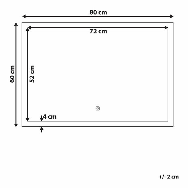 Zidno ogledalo Adira (srebrna)