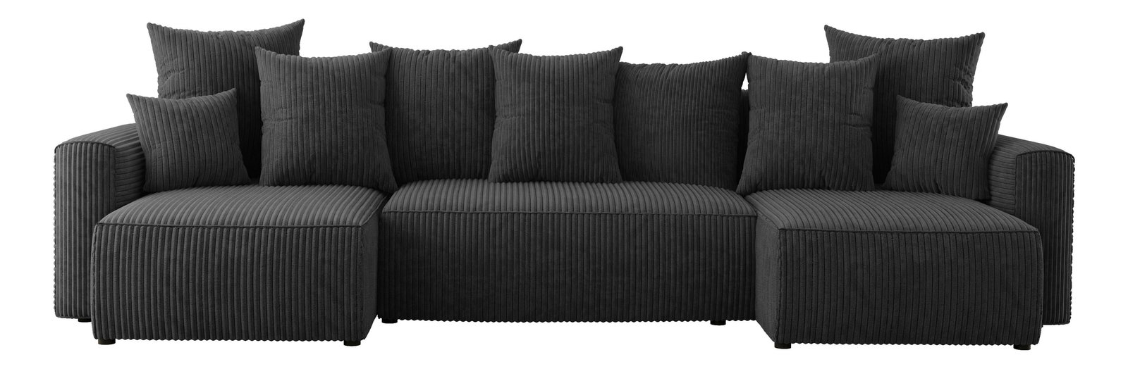 Rohová sedačka Denia U (čierna)