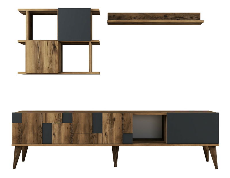 Mobilier living Madryt (Nuc + Antracit)