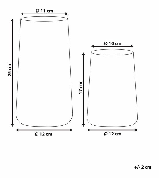 Set 2 ks váz Kulza (priehľadná)