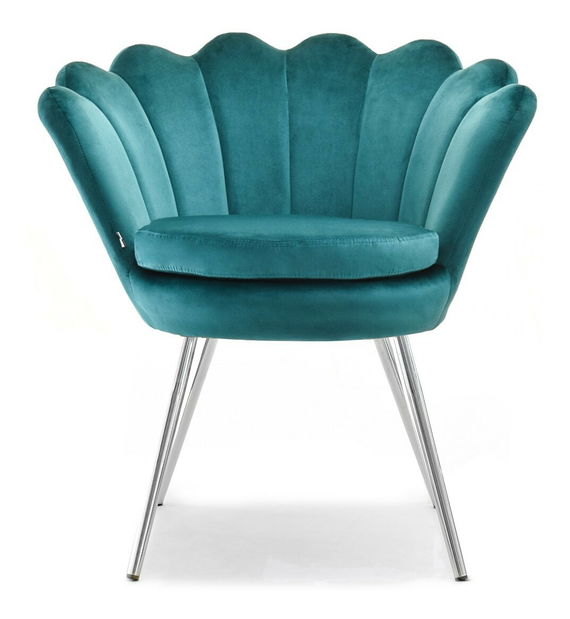 Fotel Lasair (türkiz + króm)