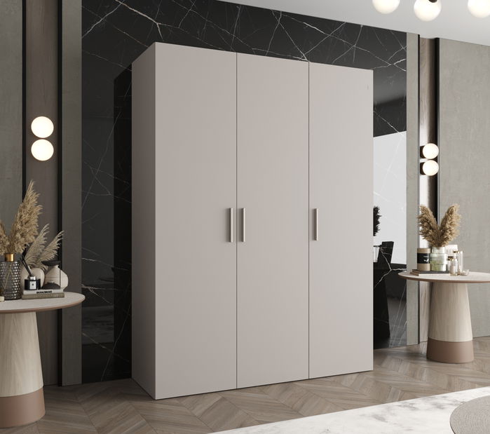 Dulap de haine 150 cm Borry 1 (Cașmir + Argintiu)