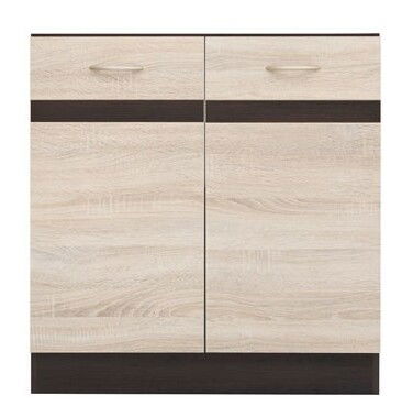 Alsó konyhaszekrény a mosogató alá Julian DK2D/80/82 (Sonoma tölgy + Wenge)