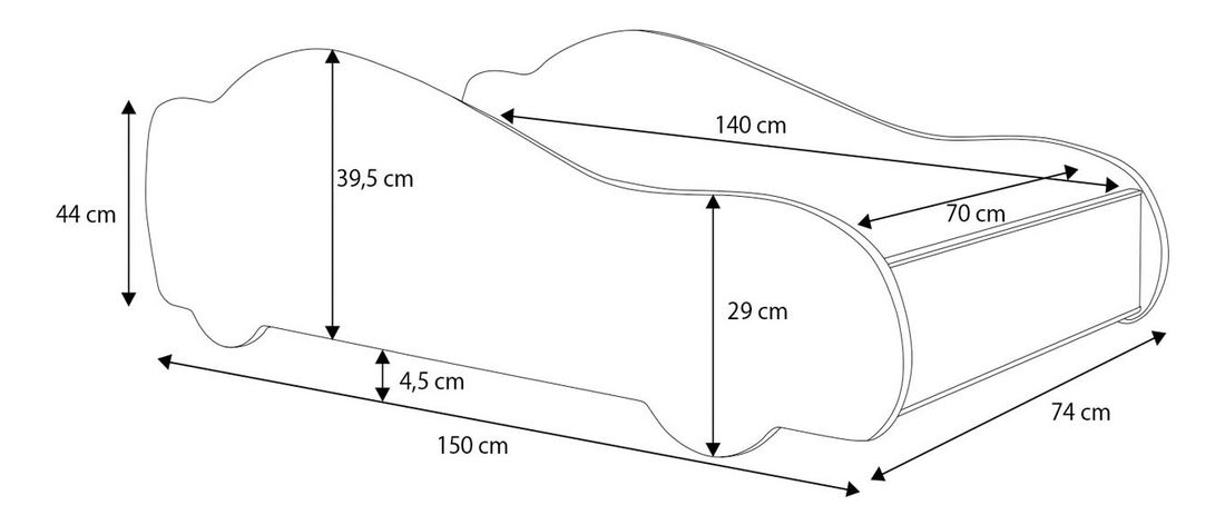 Dječji krevet 140x70 cm Spiderman (s podnicom i madracem) (plava + crvena)