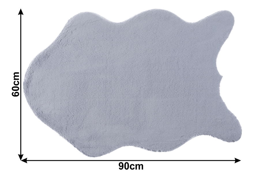 Covor blană artificială Rarea New (gri deschis)