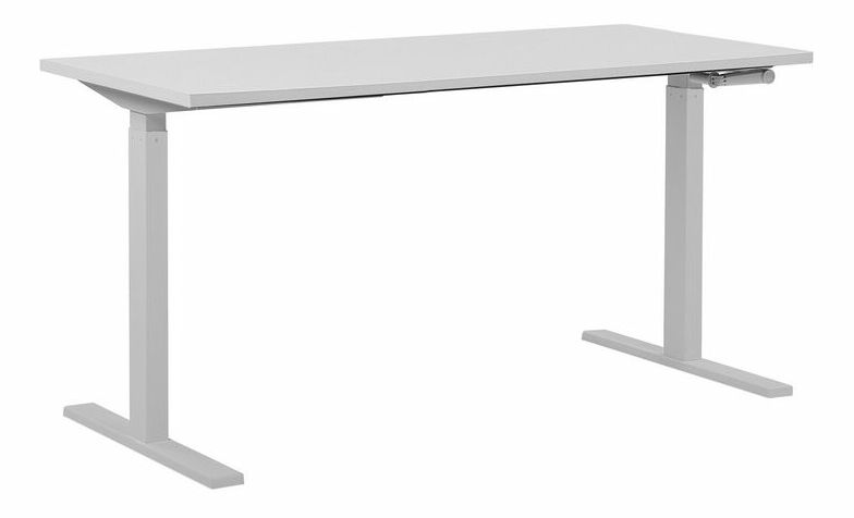 Íróasztal Upgo (fehér) (manuálisan beállítható)