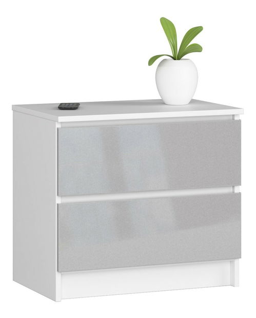 Nočný stolík Kalista (metalický lesk)