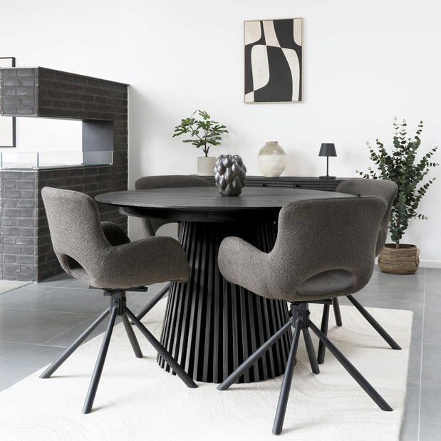 Jedálenský stôl Omirina 5 (čierna)