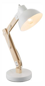 Stolna lampa Tongariro 21502 (klasična) (svijetlo drvo + bijela)