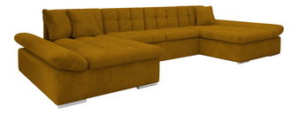 U alakú sarokkanapé garnitúra Agnara (mustár)
