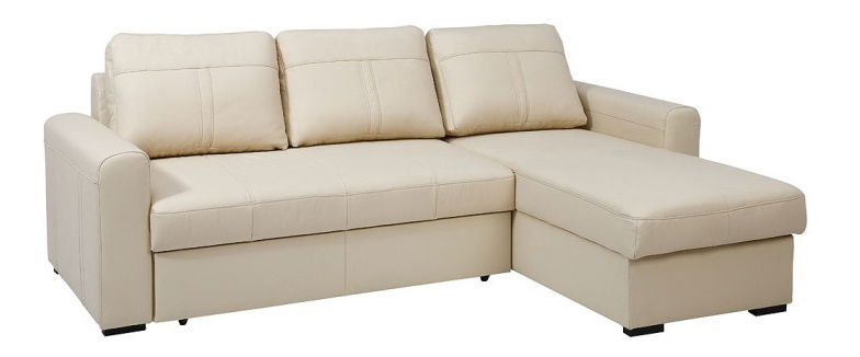 Kožená rohová sedačka Paso cream (P)