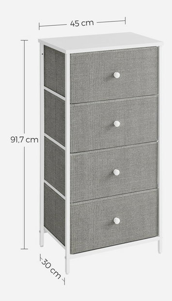 Komoda Akely 31 (sivá)