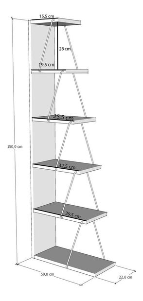 Regál Tlasa (fehér)