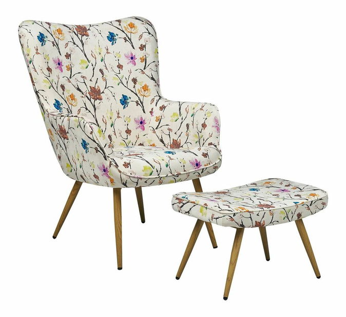 Fotoliu cu taburet Vince (multicolor) 