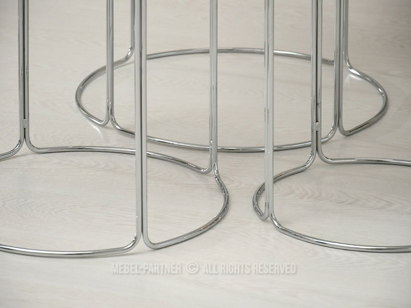 Măsuță de cafea Belianni Zest (marmură gri + crom)