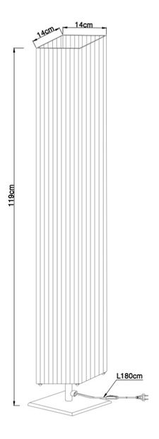 Podna svjetiljka Bailey 24662 (moderna/dizajnerska) (krom + bijela)