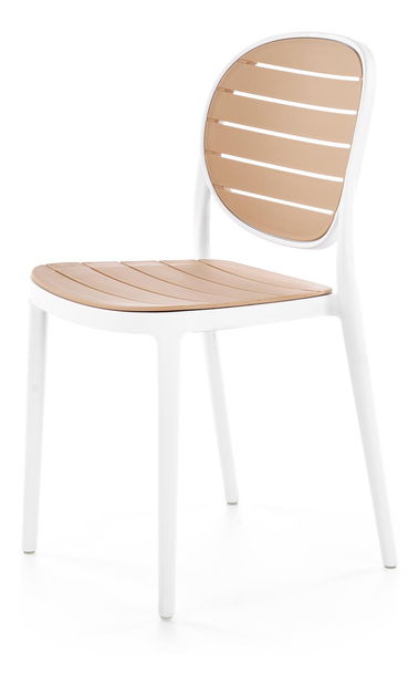 Kerti szék Karter (fehér + természetes)