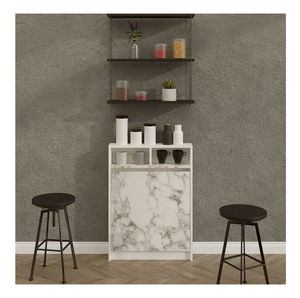 Sklápací jedálenský stôl Brackie (pre 2 osoby) (mramor carrara)