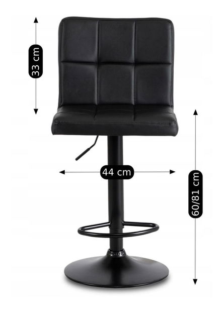 Barska stolica Normativa (crna ekokoža) 