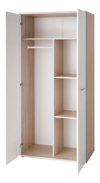 Šatníková skriňa Daron 2D 23 DSW DI-03 (dub sonoma + biela)