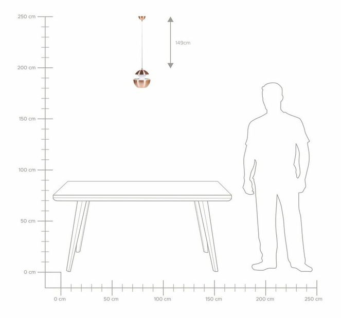 Viseća svjetiljka BAJAN (metal) (bakrena)