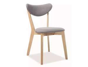 Jedálenská stolička Belkis (sivá + dub)