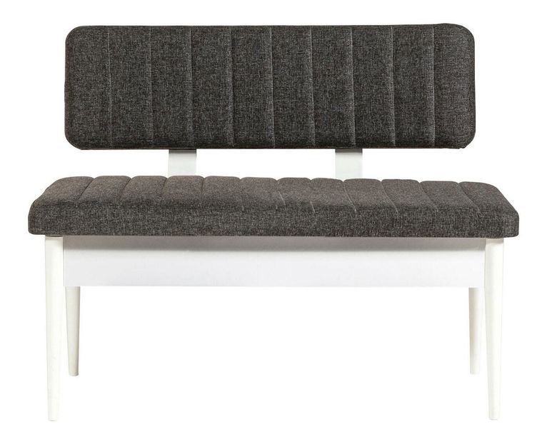 Bancă Vlasta 3 (alb + antracit) (cu sp. depozitare)