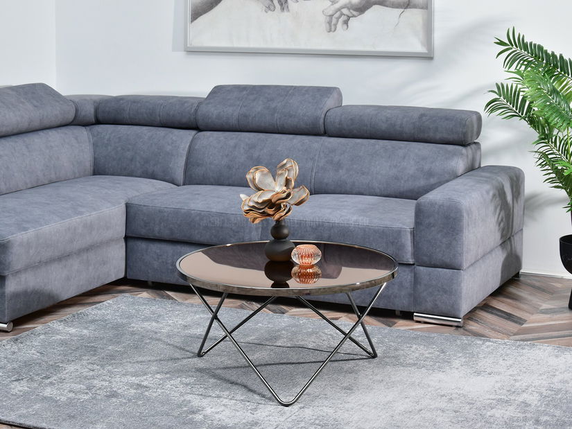 Konferenčný stolík Armin Xl (sklo + čierna)