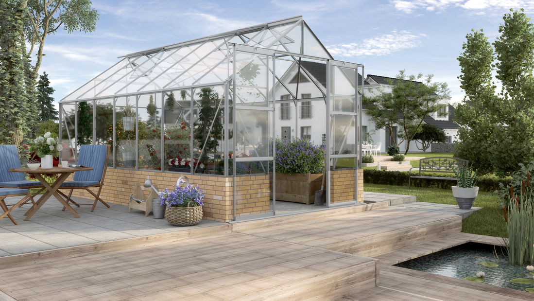 Stil clasic Greenhouse Cassandra 11500 (sticlă securizată + aluminiu anodizat)