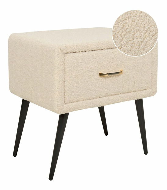 Éjjeliszekrény Faris (bézs boucle)