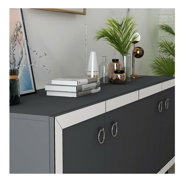 Skrinka Sotema 1 (antracit + biela) 