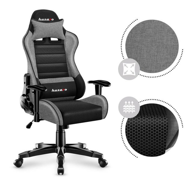 Scaun gaming pentru copii Rover 6 (negru + gri)