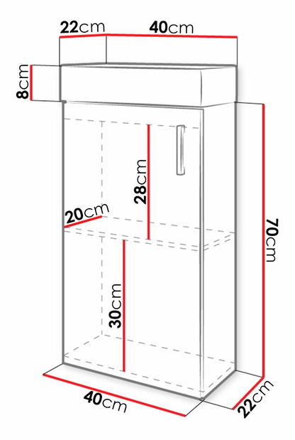 Dulap de baie cu chiuvetă Aurelia (Stejar sonoma) (cu sifon + baterie Platino)