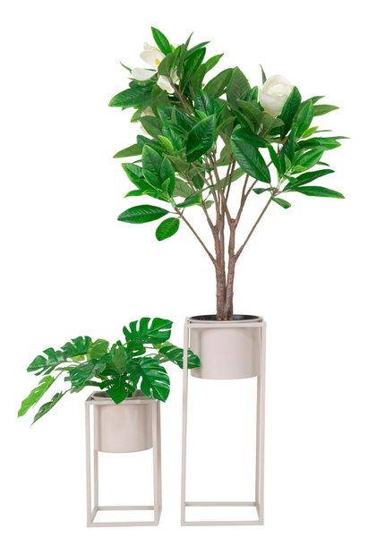 Set de 2 ghivece de flori Mvalina (bej + gri)