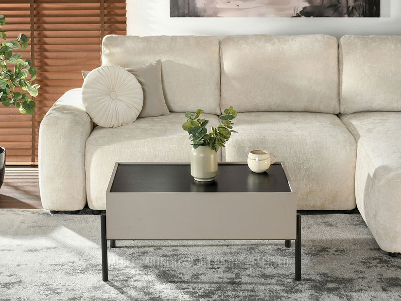 Măsuță de cafea Bidart (bej + negru)