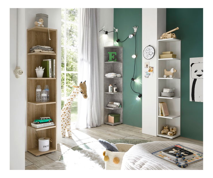 Raft de colț Kantas (alb) *vânzare stoc