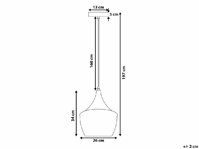 Závesná lampa Flare (biela)