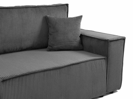 Sofa na razvlačenje Kasuna Sztruks (tamnosiva) (s prostorom za odlaganje)