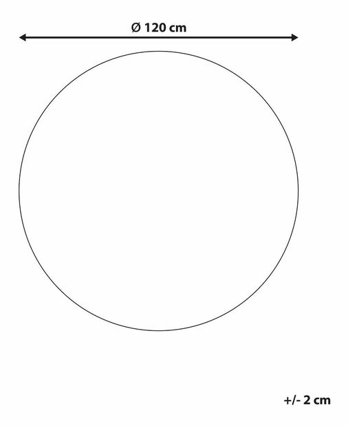 Koberec ⌀ 120 cm Eldin (ružová)