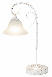 Stolová lampa Katherine 7187 (antická biela + ryžové kamenné sklo)