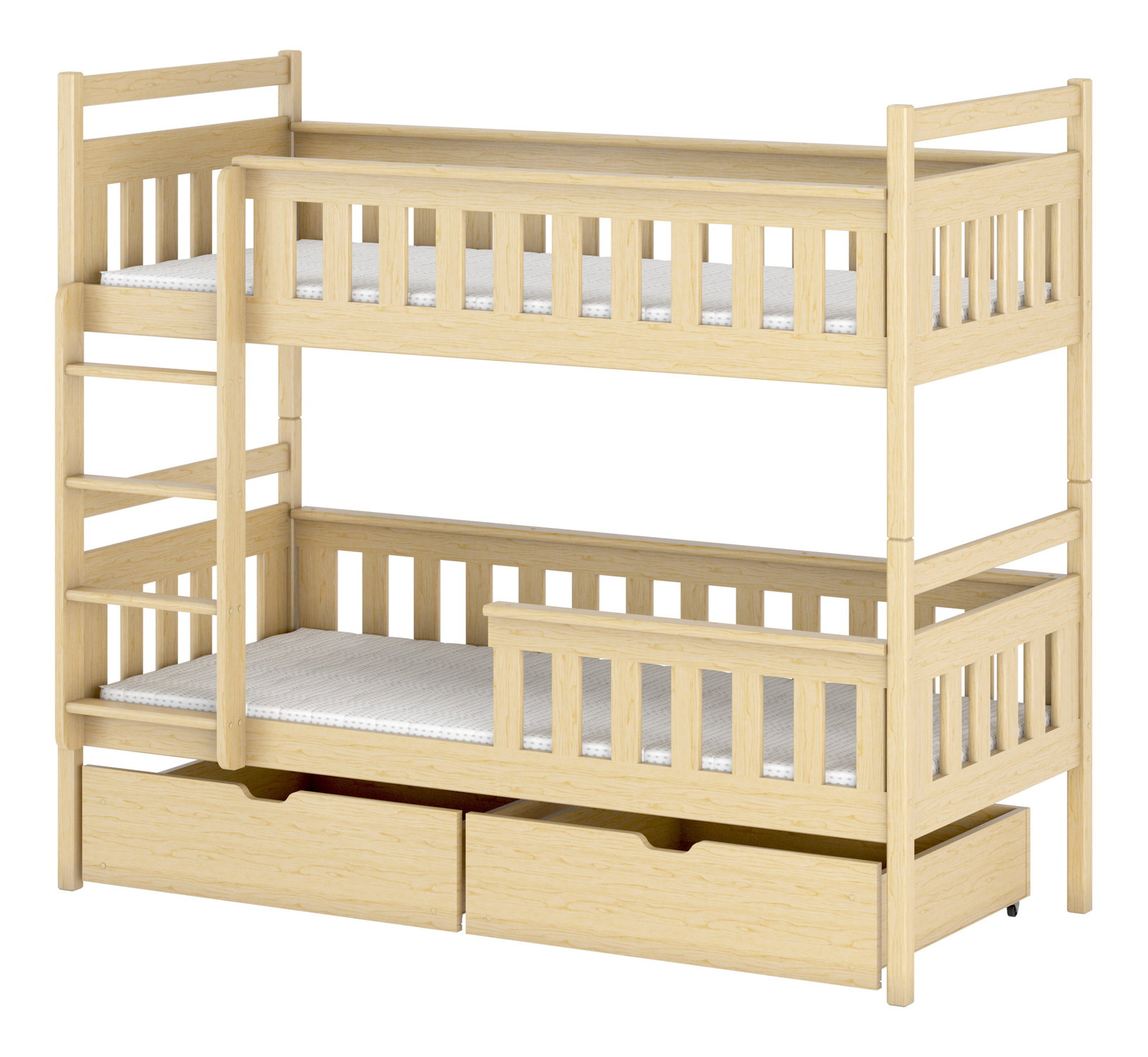 Detská posteľ 80 x 190 cm Tommy (s roštom a úl. priestorom) (borovica)