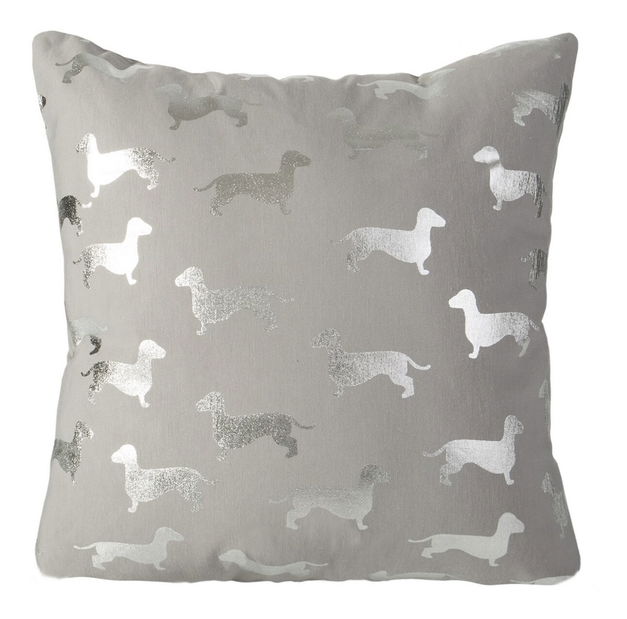 Ozdobný vankúš 40X40 cm Aron (metalická + strieborná) (2 ks)