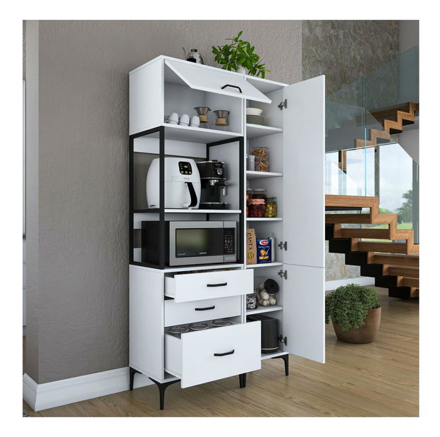 Ormar s policama Jenaretta 143 (bijela)