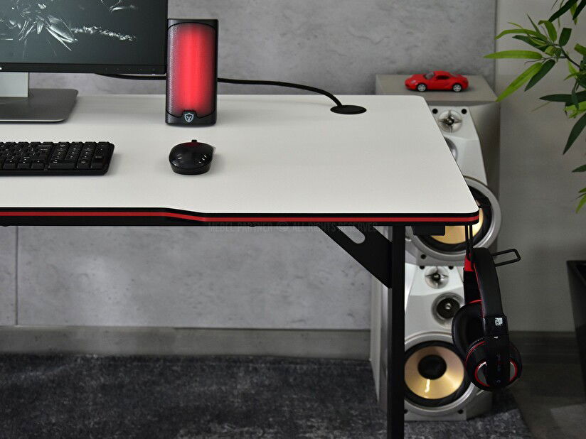 PC stolík Matts 140 (biela + čierna)